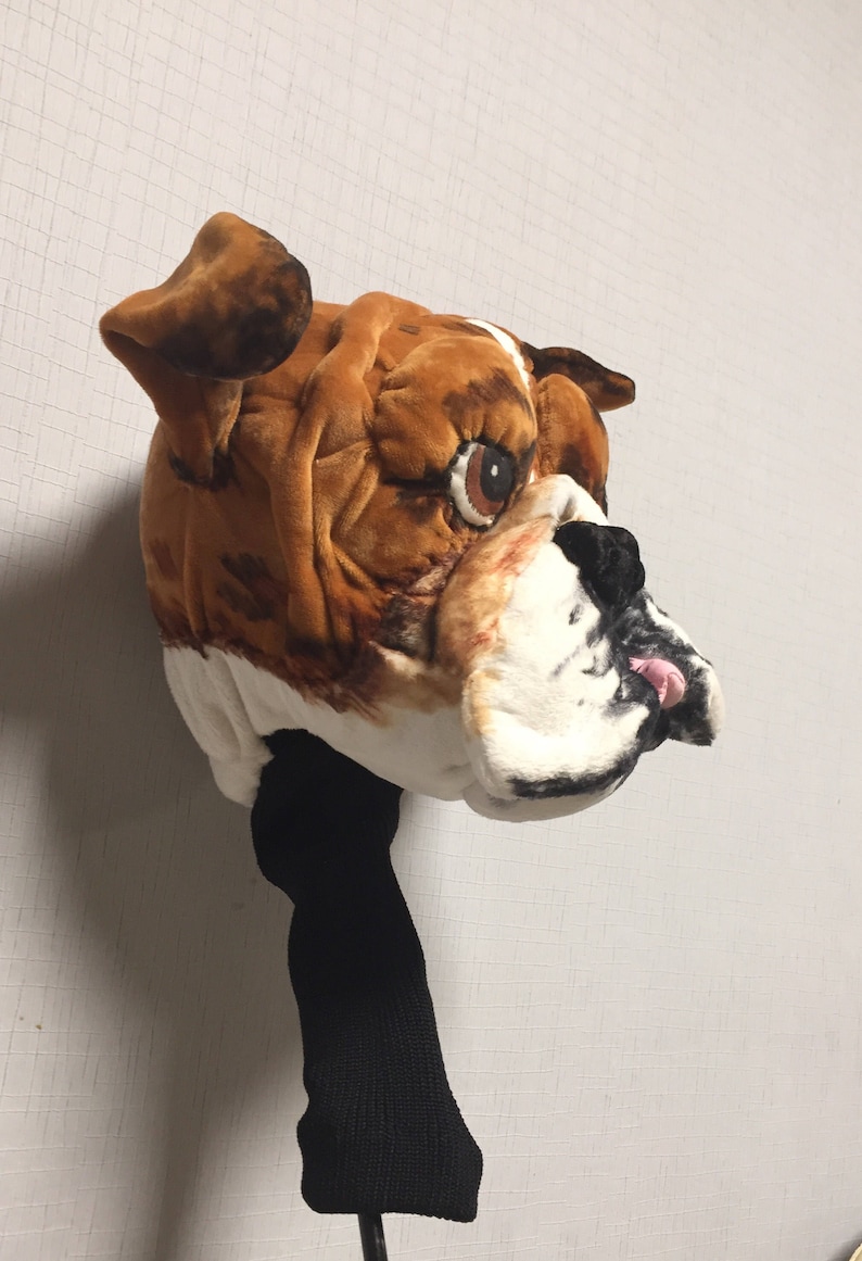 Golf Club Headcover custom DOG Portrait Bulldog golfer Gift Etsy