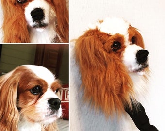 GOLF club head cover , Cavalier King Charles spaniel , Custom Dog portrait , GOLF GIFT