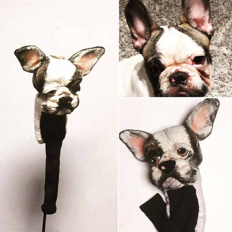 GOLF club head cover Custom Dog portrait French Bulldog Etsy