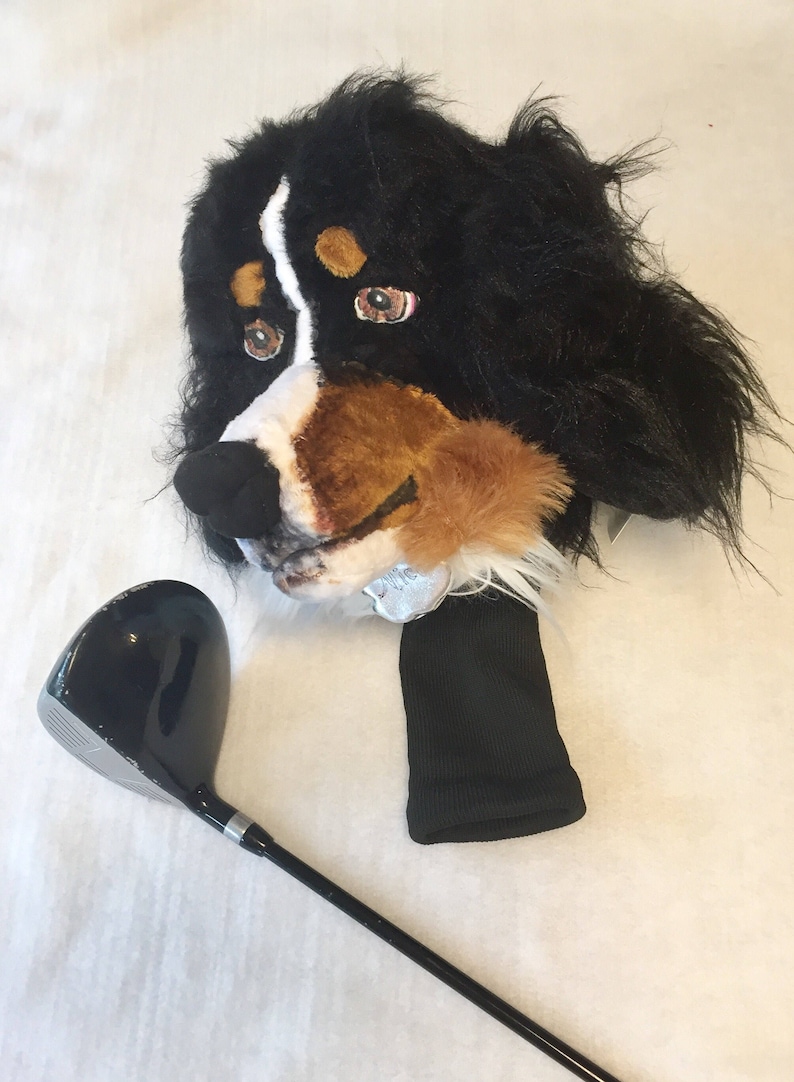 Custom Golf Club Cover Bernese Mountain Dog Portrait Etsy