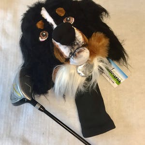 Custom Golf club cover Bernese Mountain dog portrait image 3