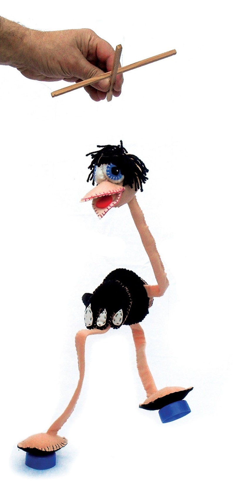 DIY Ostrich tall bird Puppet on strings Etsy