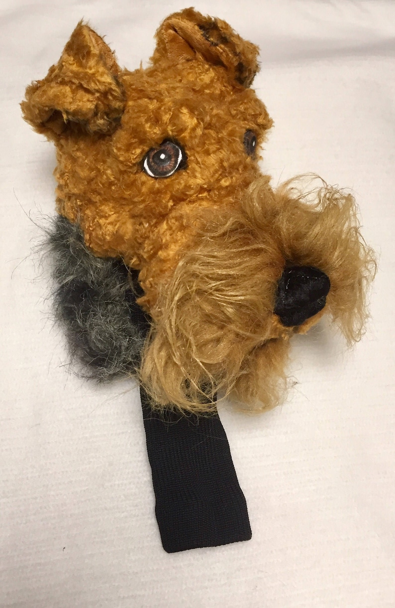 Custom Golf headcover Welsh Terrier , Airedale dog portrait SAME  as the SAMPLE