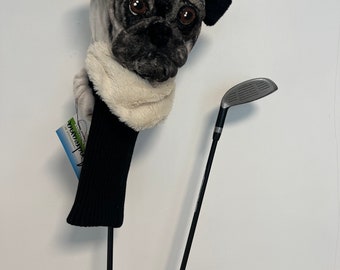 Custom made golf headcover -PUG portrait , golf gift