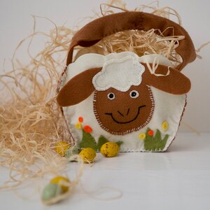 Osterkorb Eiersuche PDF Schnittmuster, DIY Basteln - Osterhase und Schaf - Tischdekoration, EIER suchen Party