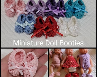 Miniature Booties Sold Seperatly (Several Colors &Sizes) Dolls Not Included