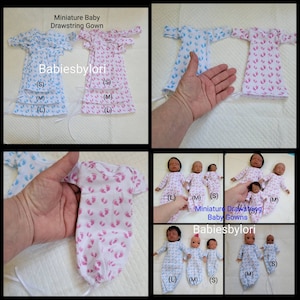 Drawstring Baby Gown Etsy