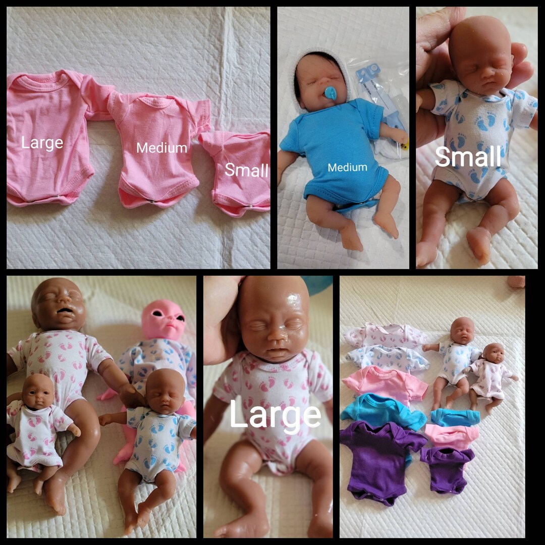 Miniature Baby Doll Onesie Several Prints & Sizes Etsy