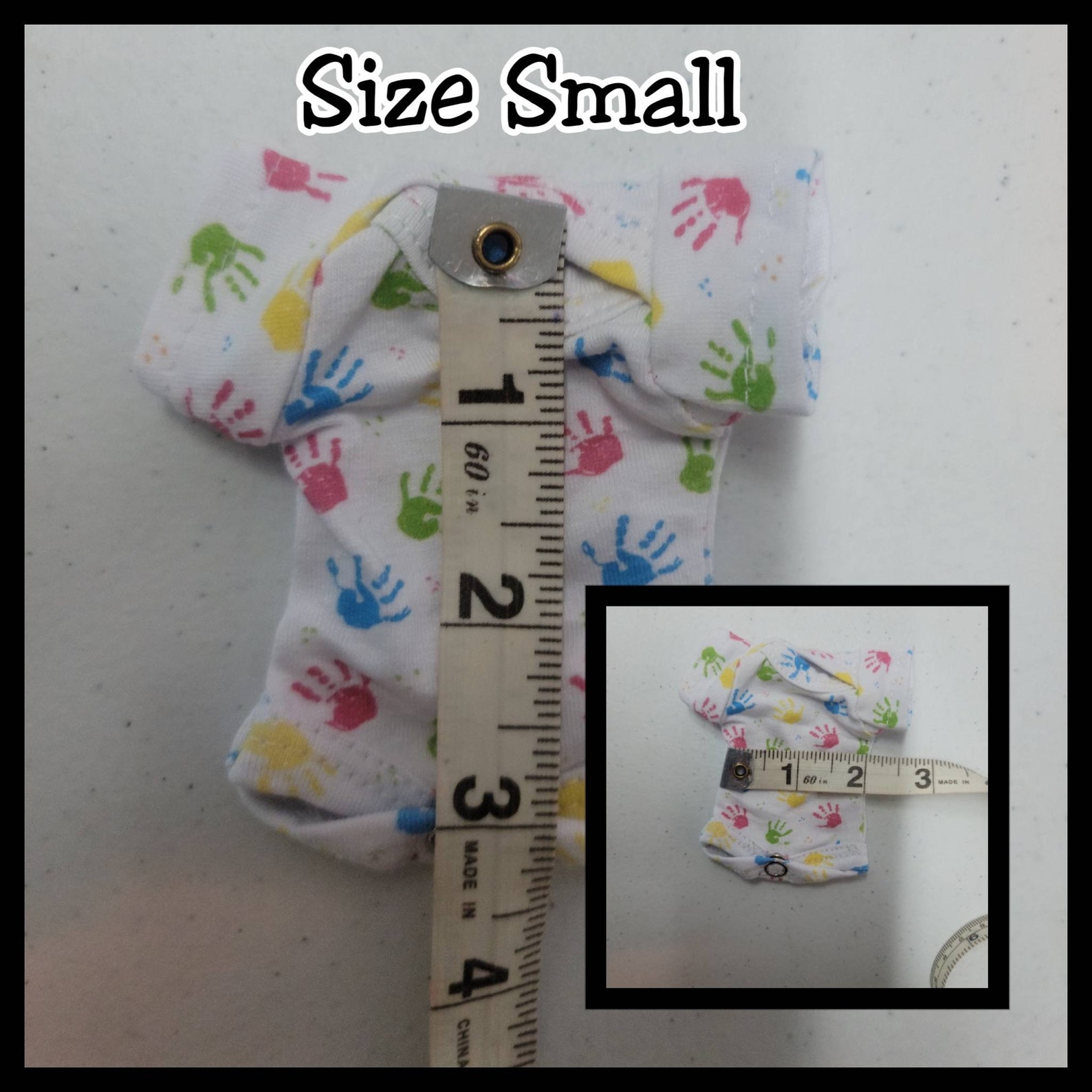 Miniature Baby Doll Onesie Several Prints & Sizes Etsy