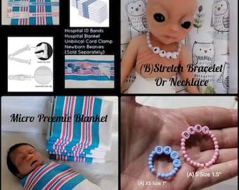 Hospital Blanket,Micro Mini Blanket, Hospital Bracelet, umbilical Cord Clamp And More Sold Seperatly