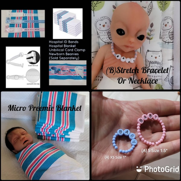 Hospital Blanket,Micro Mini Blanket, Hospital Bracelet, umbilical Cord Clamp And More Sold Seperatly