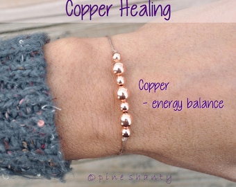 Adjustable Copper Healing Bracelet | Grounding Energy Bracelet | Minimalist Copper Jewelry