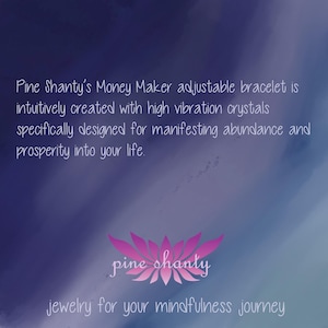 May include: A pink and white flower logo with the text "pine shanty" and the text "jewelry for your mindfulness journey".