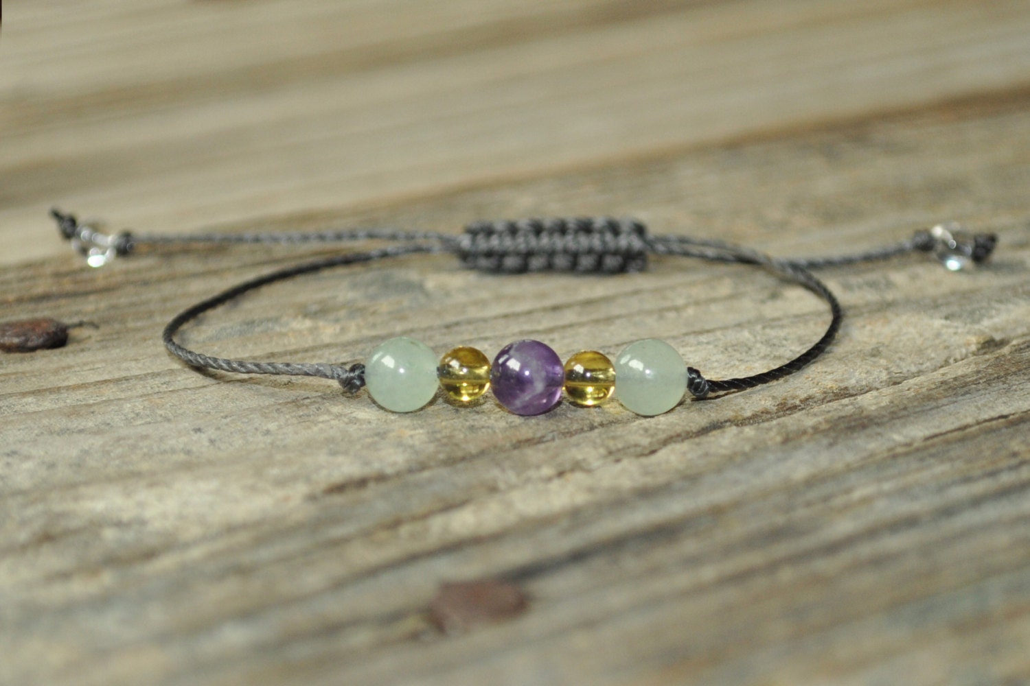 Amethyst, Citrine, Aventurine, Crystal Healing, Yoga, Meditation Brac…