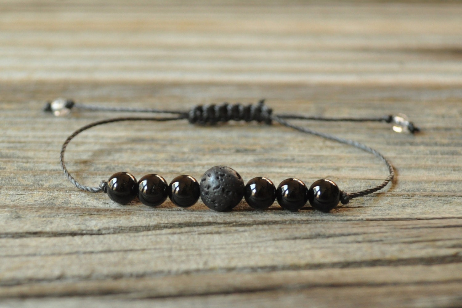 Diffuser Bracelet, Black Tourmaline Bracelet, Beaded Diffuser, Essent…