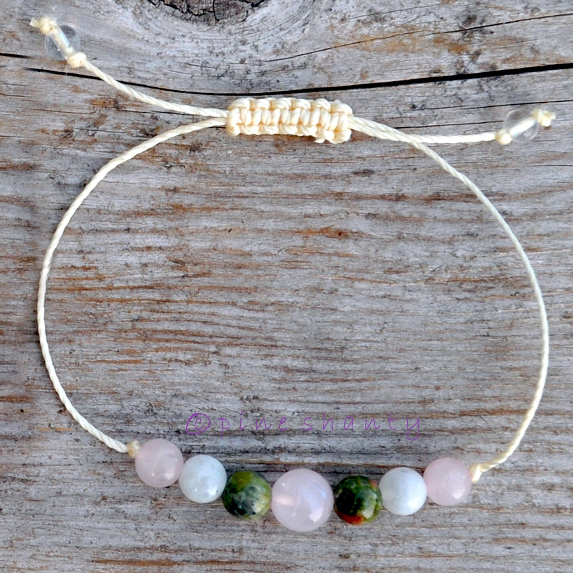 TTC Pregnancy Bracelet | Rose Quartz + Unakite + Moonstone | Childbir…
