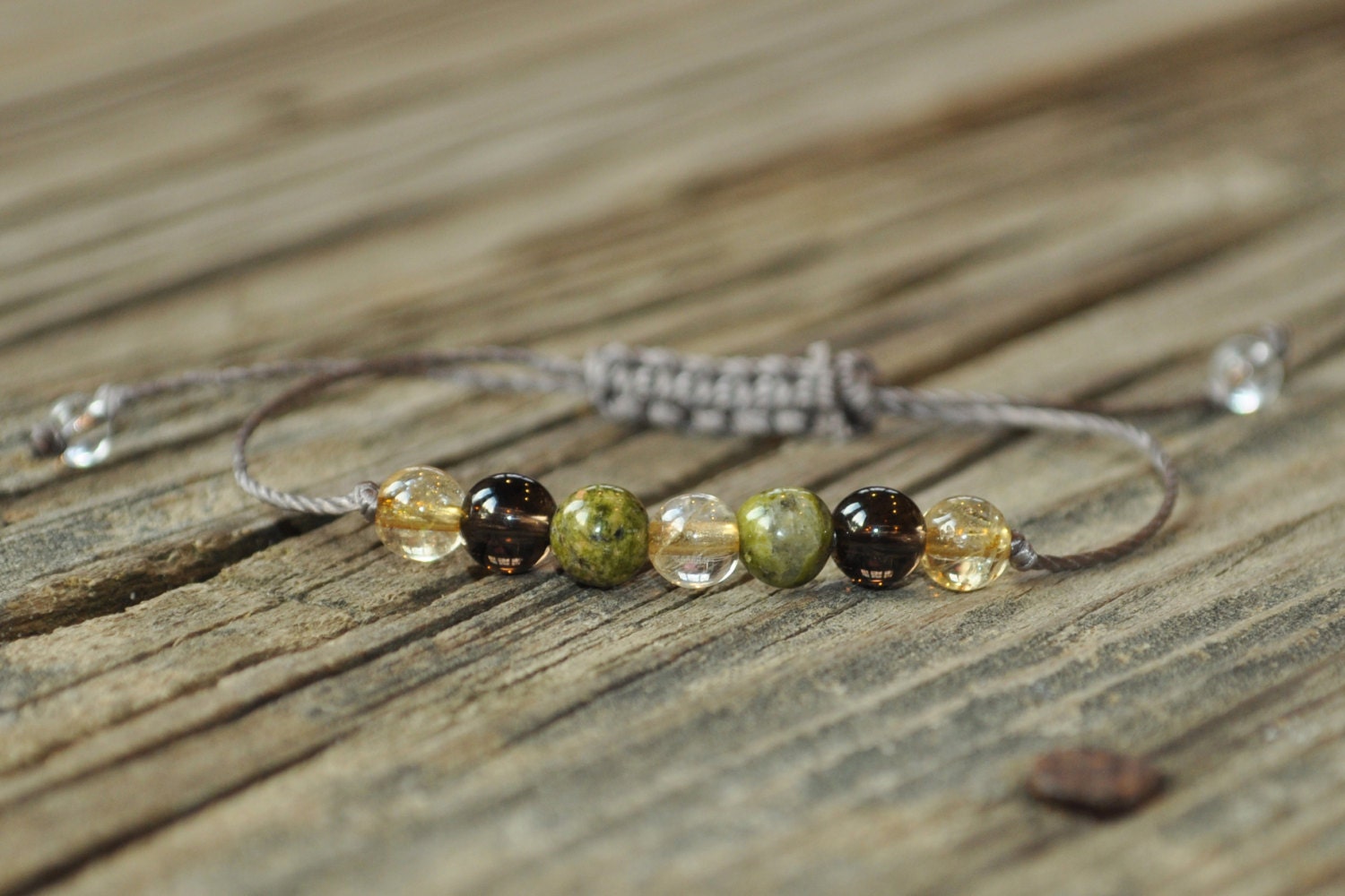 Emotional Grounding, Citrine Bracelet, Unakite, Smoky Quartz, Chakra …