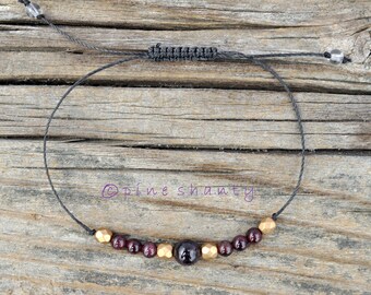 Vitality Healing Bracelet | Garnet | Heart + Base Chakra | Grounding | String Bracelet