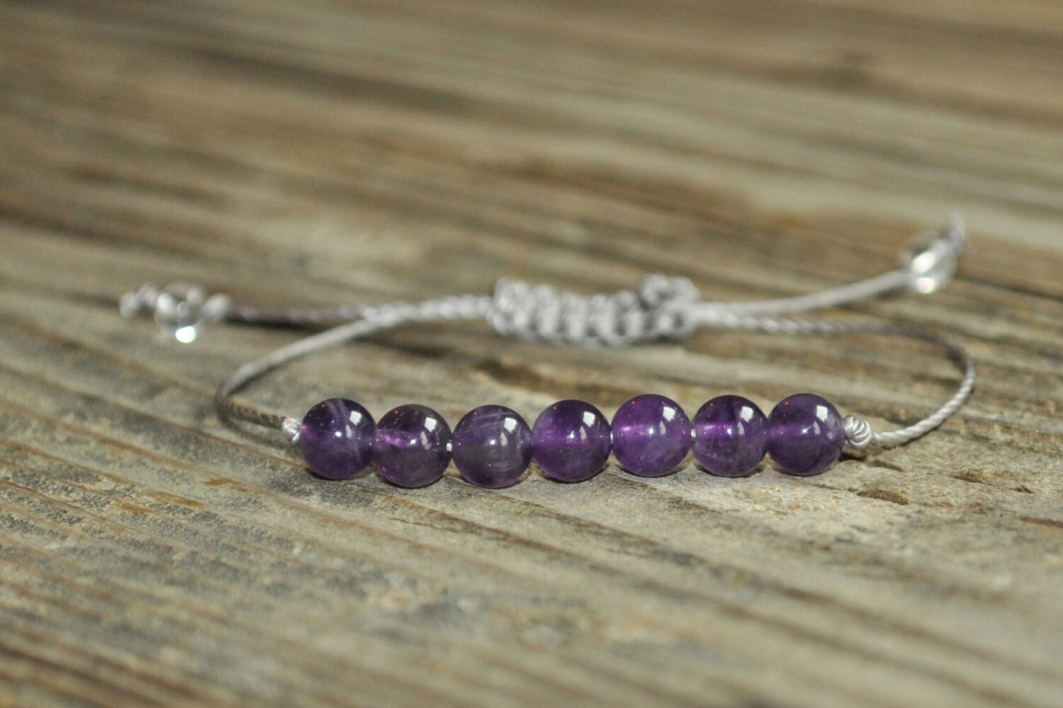 Amethyst Yoga Bracelet, Crown Chakra, 7th Chakra, Gemstone Therapy, M…