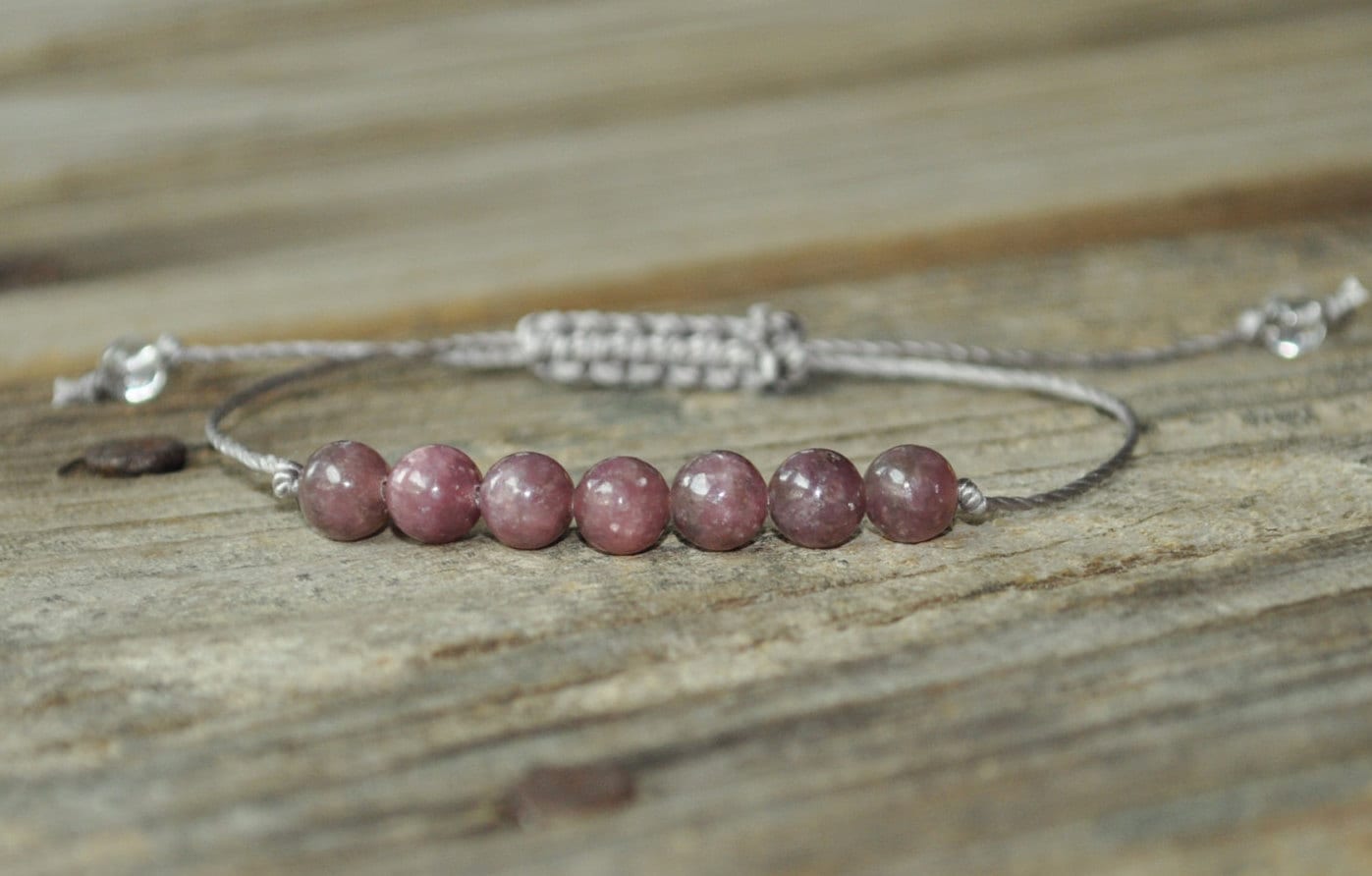 Lepidolite Yoga Bracelet | Emotional Healing + Stress Relief | Guardi…