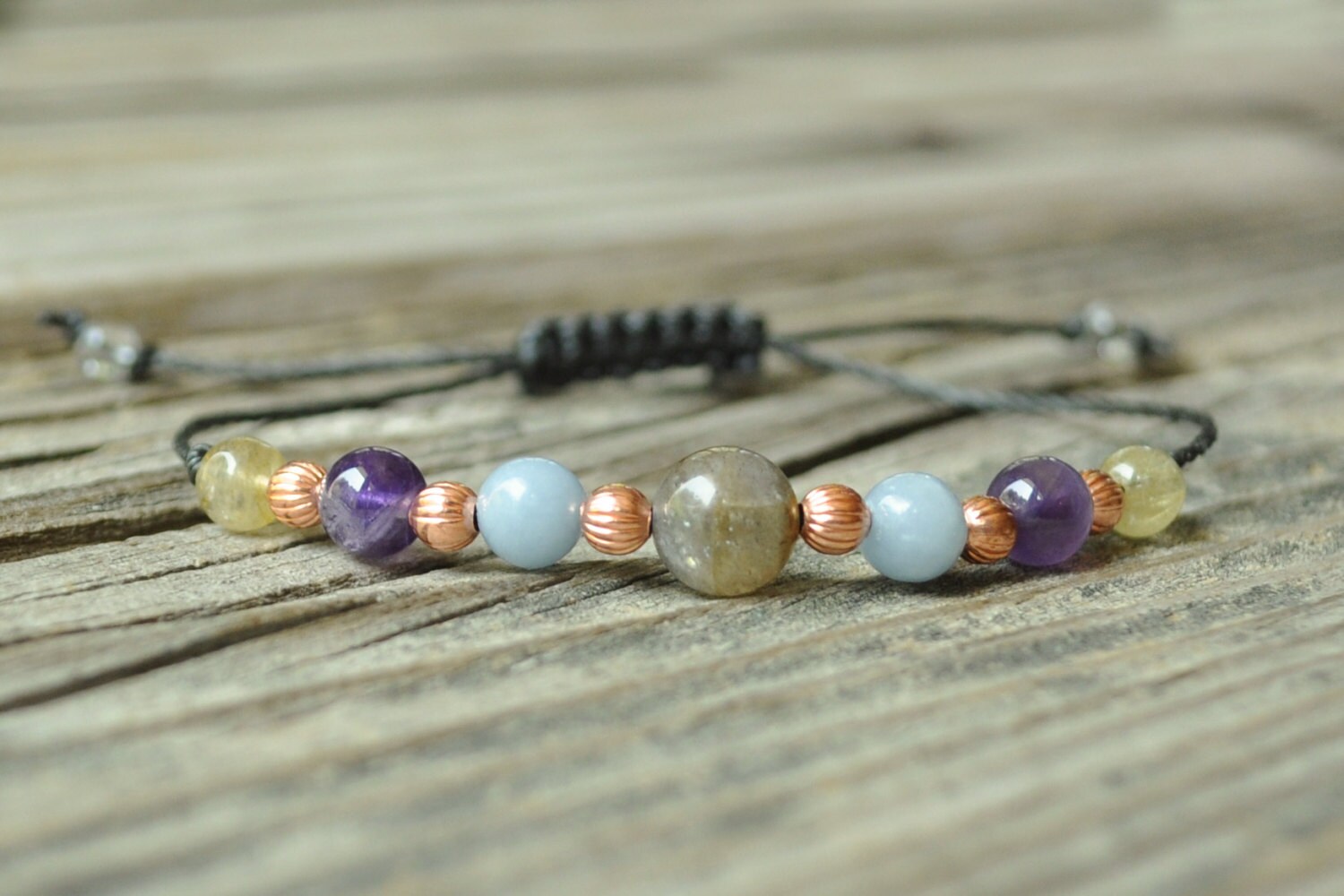 Anxiety Relief | Labradorite + Angelite + Amethyst + Rutilated Quartz…