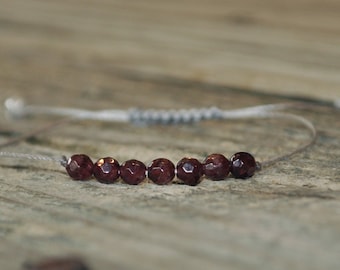 Energizing + Grounding | Base Chakra | Garnet | Root Chakra | Capricorn Astrology Bracelet | January Birthstone | Birthday Wish Bracelet