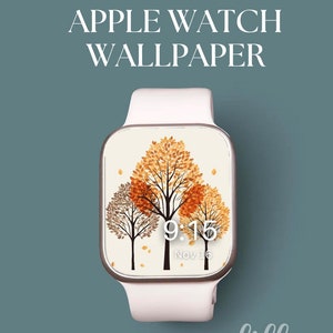 Fall Apple Watch Face, Watch Background, Womens Apple Watch Wallpaper, Pretty Autumn Leaves Apple Watch Face Instant Download for Fall