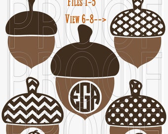 Acorn SVG File Set of 8 cutting files includes svg/png/jpg formats! Commercial use approved! fall svg acorn svg fall woodland clipart png