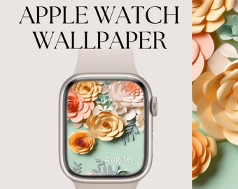 Apple Watch Face , Floral Smartwatch Background, Womens Apple Watch Wallpaper, 3D Flower Smart Watch Face Instant Download