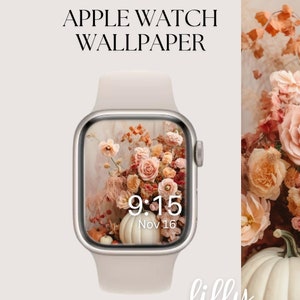 Fall Apple Watch Face, Watch Background, Womens Apple Watch Wallpaper, Pretty Autumn Leaves Apple Watch Face Instant Download for Fall