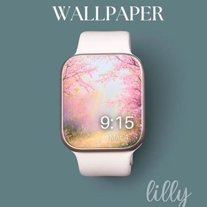 Quadrante Apple Watch floreale, sfondo per orologio, sfondo per Apple Watch da donna, download istantaneo del grazioso quadrante Apple Watch per la primavera, fiori selvatici