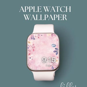 Quadrante rosa primaverile per Apple Watch, sfondo carino per orologio con uovo di Pasqua, sfondo per Apple Watch da donna, sfondo floreale per orologio per la primavera