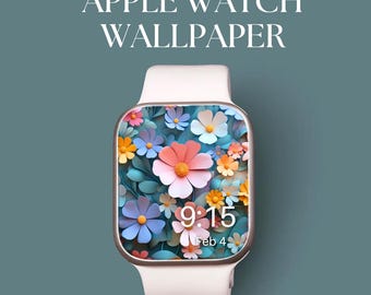 Floral Apple Watch Face, Smart Watch Background, Womens Apple Watch Wallpaper, Pretty Apple Smartwatch Face, Spring Flowers