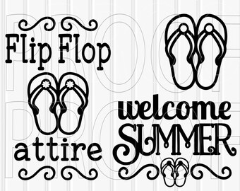 Flip Flop Svg Etsy