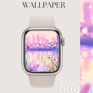 Quadrante Apple Watch floreale, sfondo per orologio, sfondo per Apple Watch da donna, grazioso quadrante Apple Watch da scaricare immediatamente per la primavera o l'estate