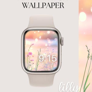 Quadrante Apple Watch floreale, sfondo per orologio, sfondo per Apple Watch da donna, grazioso quadrante Apple Watch da scaricare immediatamente per la primavera o l'estate