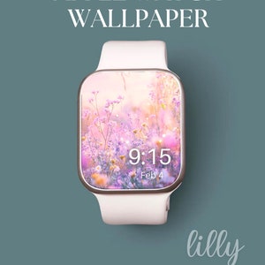Quadrante Apple Watch floreale, sfondo per orologio, sfondo per Apple Watch da donna, download istantaneo del grazioso quadrante Apple Watch per la primavera, fiori selvatici