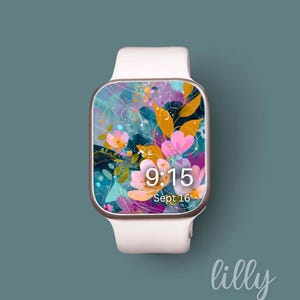Apple Watch Face, Smart Watch Background, Womens Apple Watch Wallpaper, Pretty Apple Watch Face Download Abstract Artsy Smartwatch Face