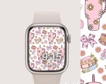 Cute Apple Watch Face, Stickers Smart Watch Background, Trendy Apple Watch Wallpaper, Tumbler Apple Watch Face Instant Download
