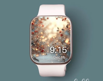 Christmas Apple Watch Face for the Holidays, Aesthetic Watch Background, Womens Apple Watch Wallpaper, Holiday Watch Face Download