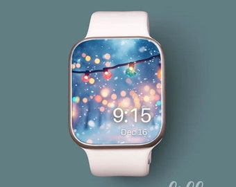 Christmas Apple Watch Face for the Holidays, Aesthetic Watch Background, Womens Apple Watch Wallpaper, Holiday Watch Face Download