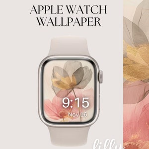 Quadrante Apple Watch floreale, sfondo per orologio, sfondo per Apple Watch da donna, grazioso quadrante Apple Watch con download immediato Orologio