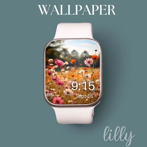 Fall Themed Apple Watch Face , Watch Background, Womens Apple Watch Wallpaper, Pretty Apple Watch Face Instant Download, Autumn Wildflowers