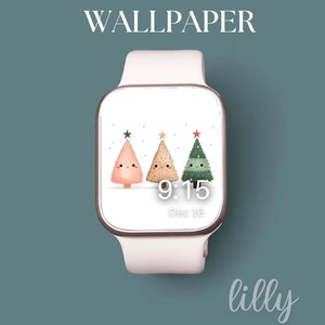Weihnachten Apple Watch Gesicht Weihnachtsbaum Uhr Hintergrund, Womens Apple Watch Wallpaper, niedlichen Urlaub Apple Watch Face Instant Download