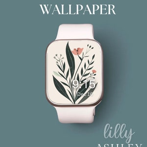 Aesthetic Floral Apple Watch Face, Boho Neutral Watch Background, Womens Apple Watch Wallpaper, Floral Apple Watch Face Instant Download