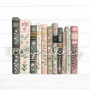 Floral Book Lover PNG Download | Cute Book Reading Clipart | Bookish Shirt Design | Retro Book Club PNG | Reading T-Shirt PNG Designs