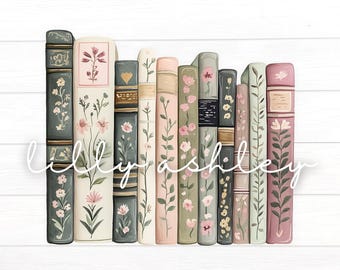 Descarga PNG de amante de los libros con flores / Clipart de lectura de libros lindos / Diseño de camiseta de libros / Club de lectura retro PNG / Diseños PNG de camisetas de lectura