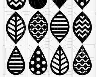 SVG Files set of 12 cutting files SVG/PNG/jpg Teardrop svg tear drop svg leaf svg commercial use approved!