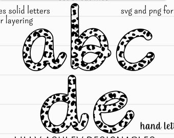 how to write fancy letter Leopard SVG Letter Lowercase Cut File Set includes lowercase Letters A-Z and solid 4 layering. svg png leopard print (not a font) cheetah