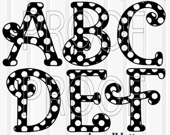 Polka Dot Letter Svg Etsy